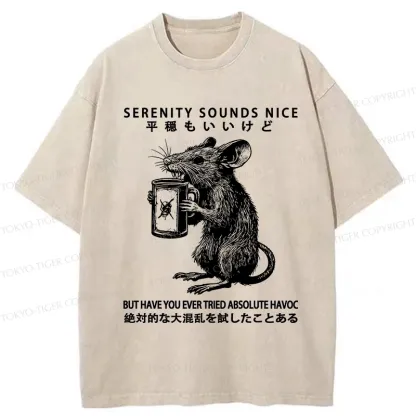 Tokyo-Tiger Have You Ever Tried Absolute Havoc Washed T-Shirt