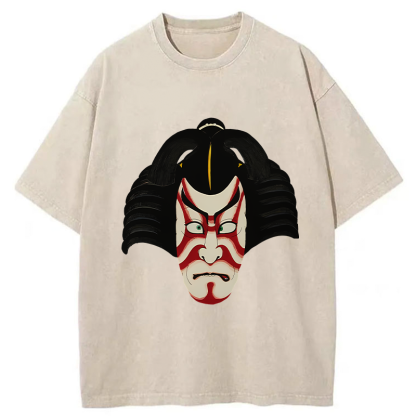 Tokyo-Tiger Japanese Ukiyo-e Kabuki Washed T-Shirt