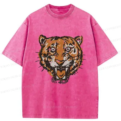 Tokyo-Tiger Vintage Japanese Tiger Washed T-Shirt