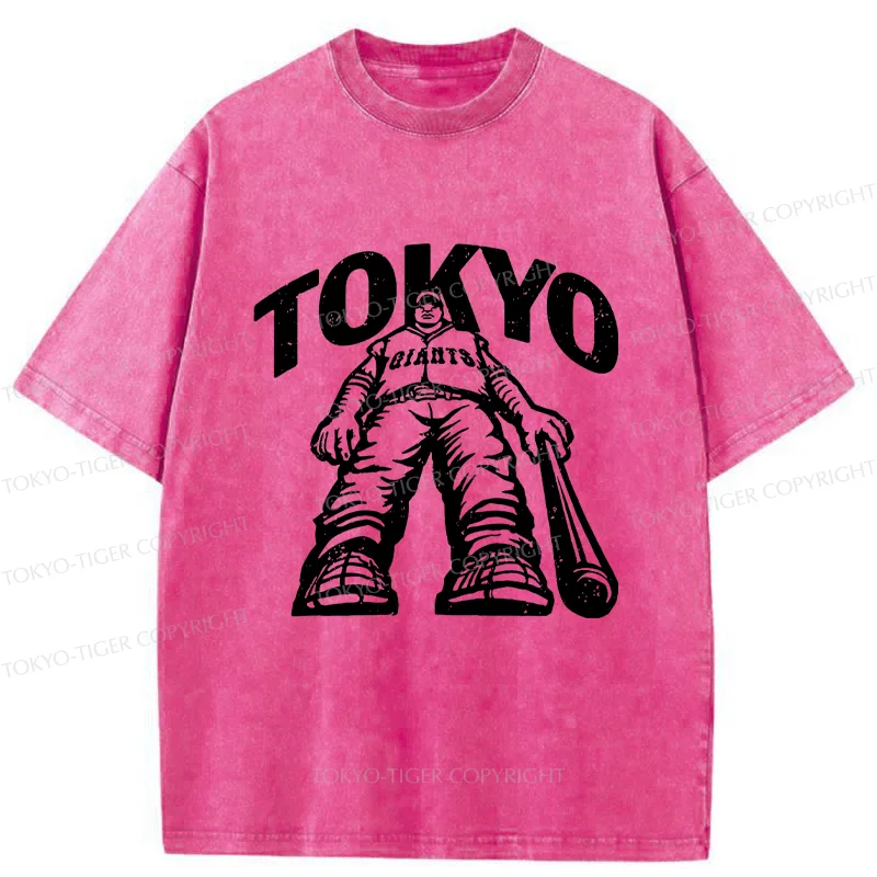 Tokyo-Tiger Japanese Baseball Washed T-Shirt