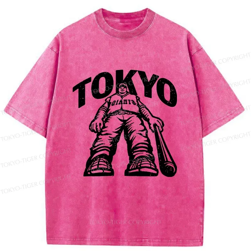 Tokyo-Tiger Japanese Baseball Washed T-Shirt