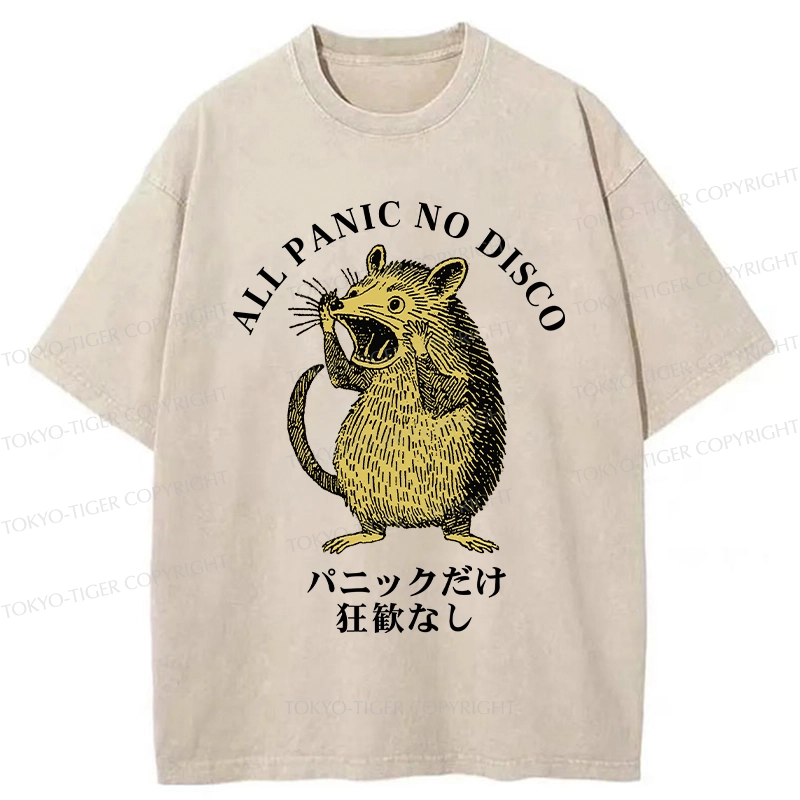 Tokyo-Tiger All Panic No Disco Washed T-Shirt