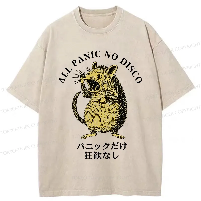Tokyo-Tiger All Panic No Disco Washed T-Shirt