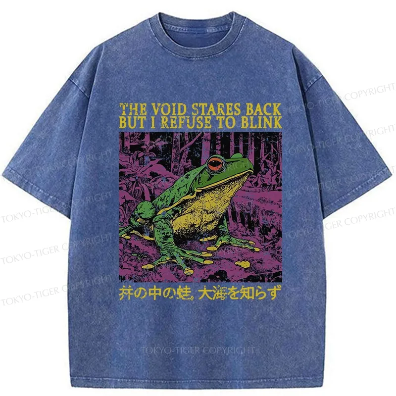 Tokyo-Tiger The Void Stares I Refuse To Blink Washed T-Shirt