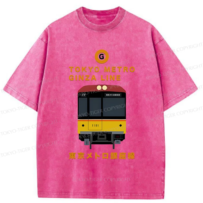 Tokyo-Tiger Tokyo Metro Ginza Line Washed T-Shirt