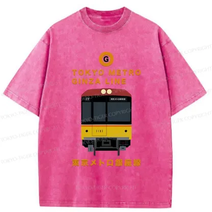 Tokyo-Tiger Tokyo Metro Ginza Line Washed T-Shirt