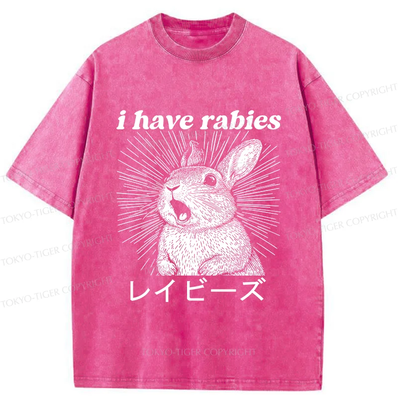 Tokyo-Tiger Funny Rabbit Washed T-Shirt