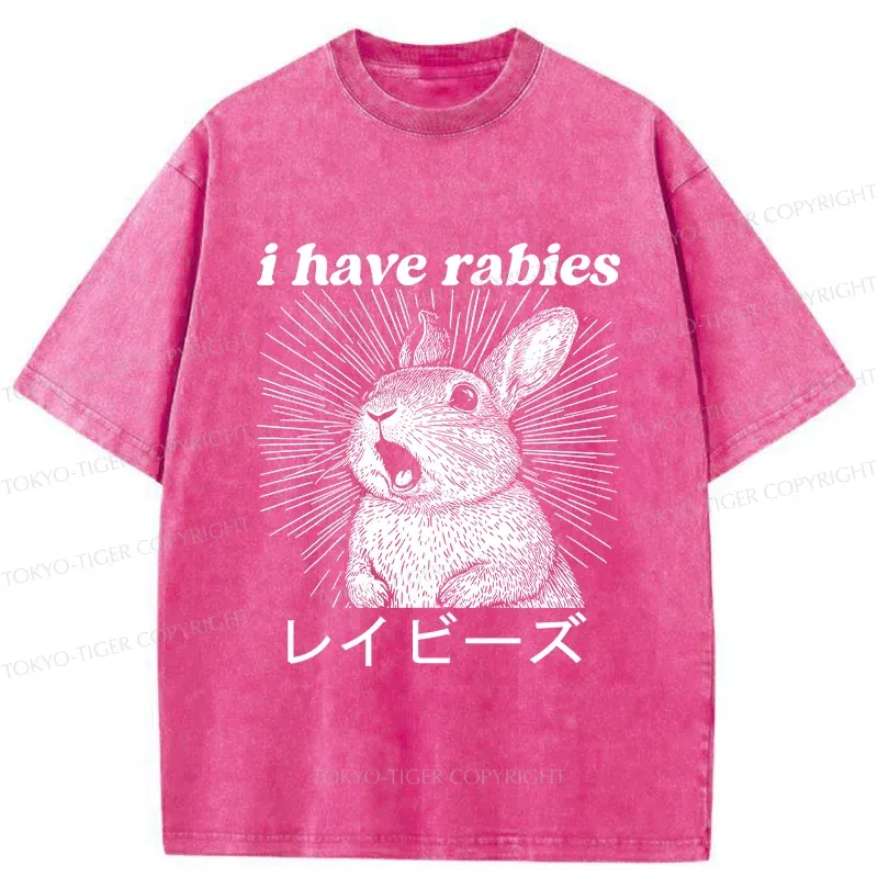 Tokyo-Tiger Funny Rabbit Washed T-Shirt