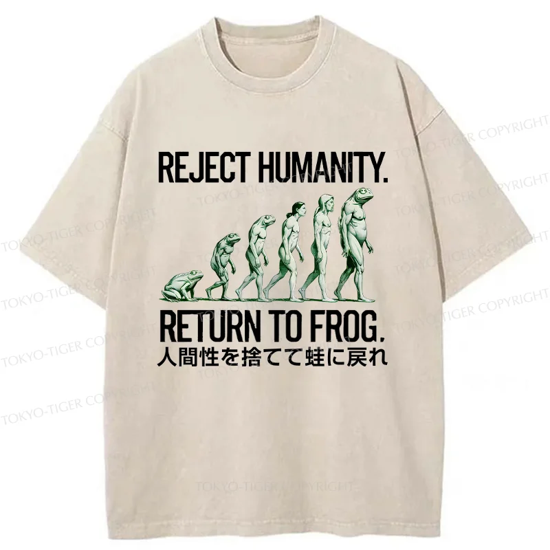 Tokyo-Tiger Degenerate Into A Frog Washed T-Shirt