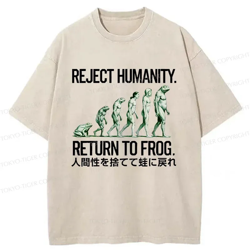 Tokyo-Tiger Degenerate Into A Frog Washed T-Shirt