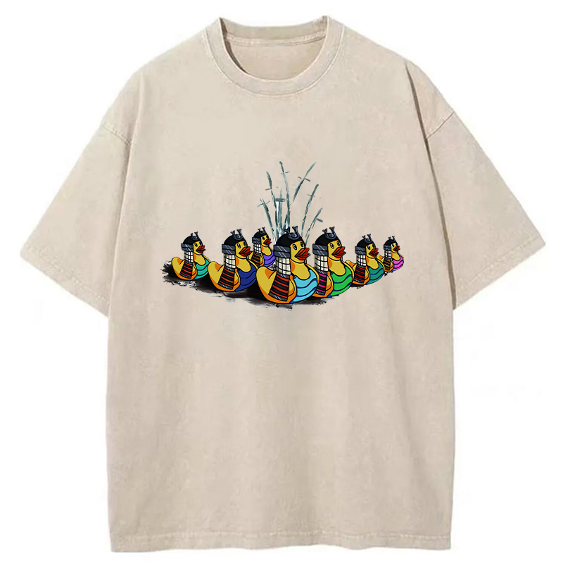 Tokyo-Tiger Samurai Ducks Washed T-Shirt