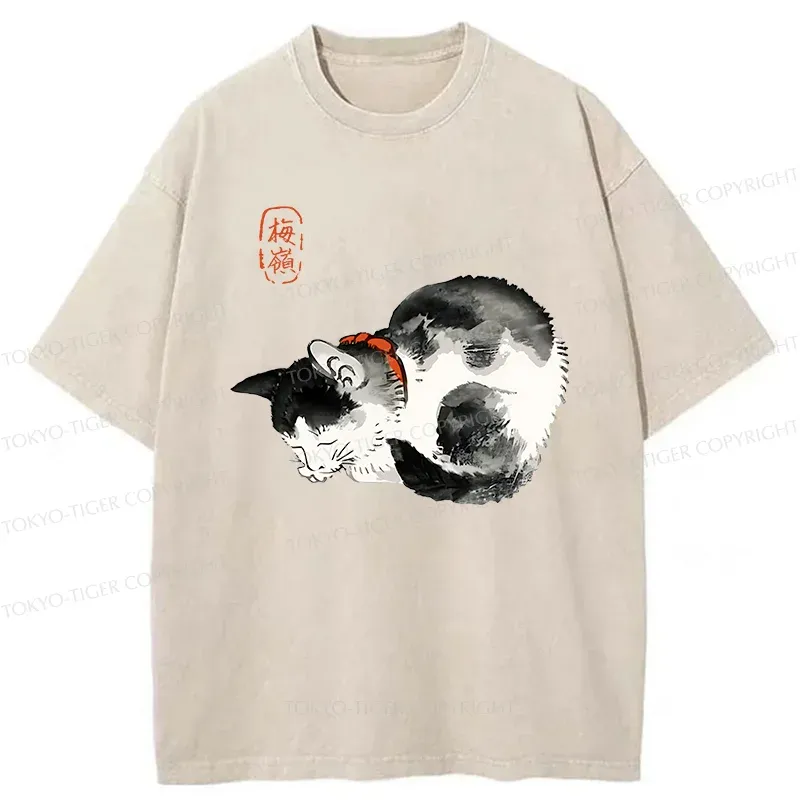 Tokyo-Tiger Japanese Kitten Washed T-Shirt