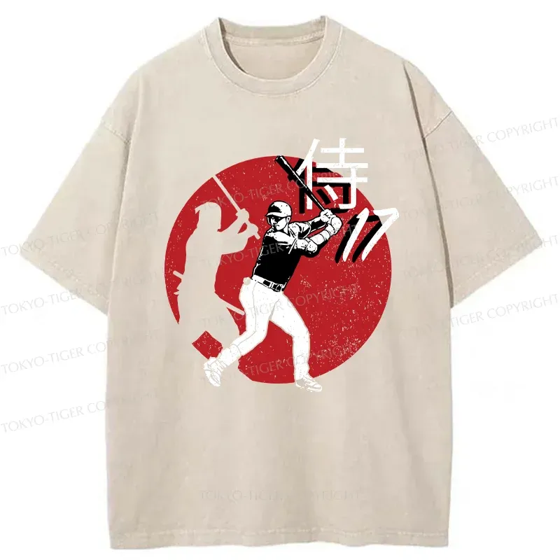Tokyo-Tiger Ninja Baseball Washed T-Shirt