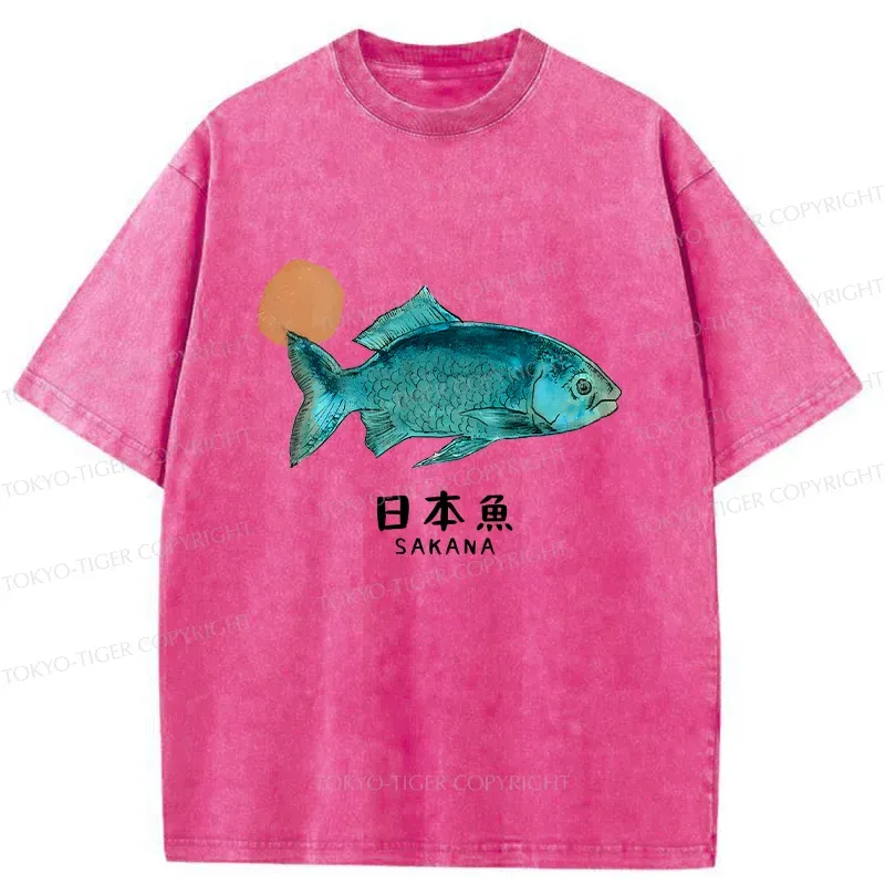 Tokyo-Tiger Japanese Fish Washed T-Shirt