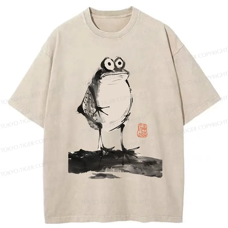 Tokyo-Tiger Retro Daze Frog Washed T-Shirt
