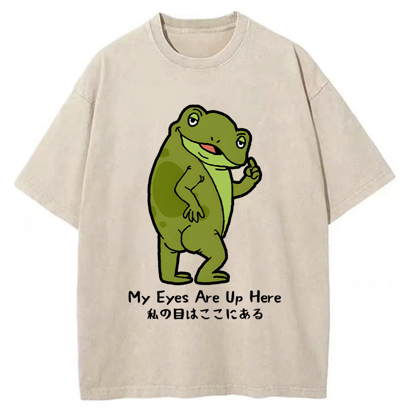 Tokyo-Tiger My Eyes Are Here Washed T-Shirt