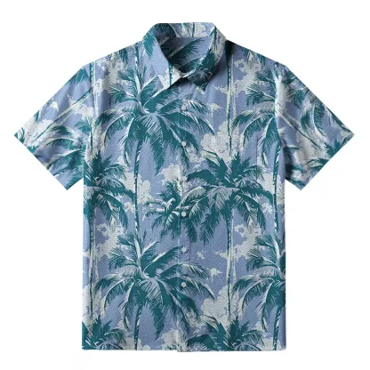 Tokyo-Tiger Palm Tree Paradise Button-up Shirt