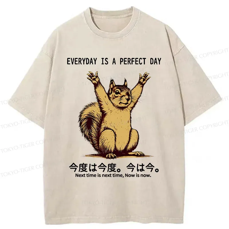 Tokyo-Tiger Squirrels Who Live Every Day Well Washed T-Shirt