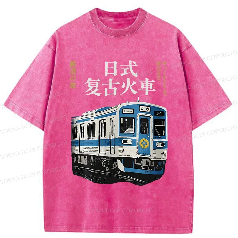 Tokyo-Tiger Vintage Japanese Train Washed T-Shirt