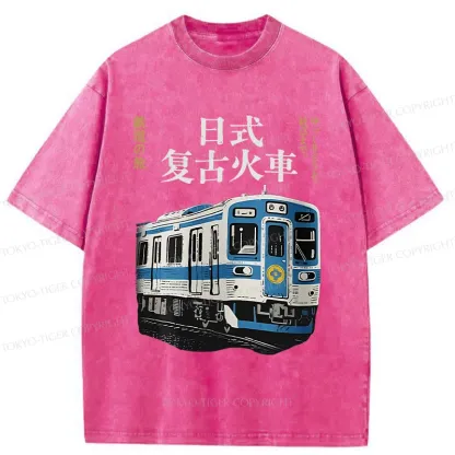 Tokyo-Tiger Vintage Japanese Train Washed T-Shirt