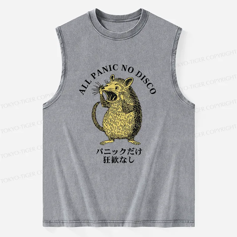 Tokyo-Tiger All Panic No Disco Washed Tank