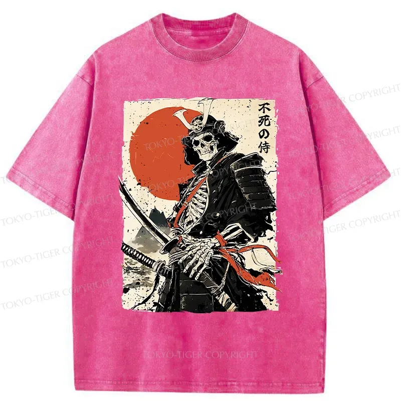 Tokyo-Tiger Mighty General Skeleton Japan Bonsai Washed T-Shirt