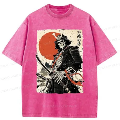 Tokyo-Tiger Mighty General Skeleton Japan Bonsai Washed T-Shirt