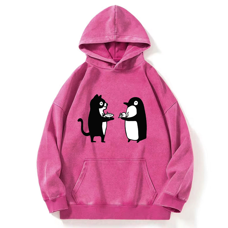 Tokyo-Tiger Funny Food Swaps Washed Hoodie