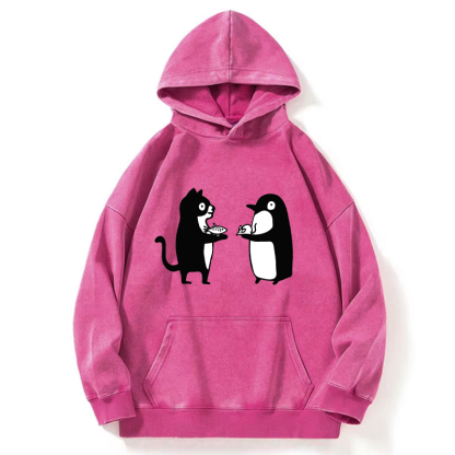 Tokyo-Tiger Funny Food Swaps Washed Hoodie