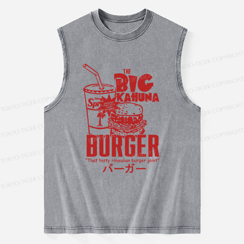 Tokyo-Tiger Tasty Hawaiian Burger Washed Tank