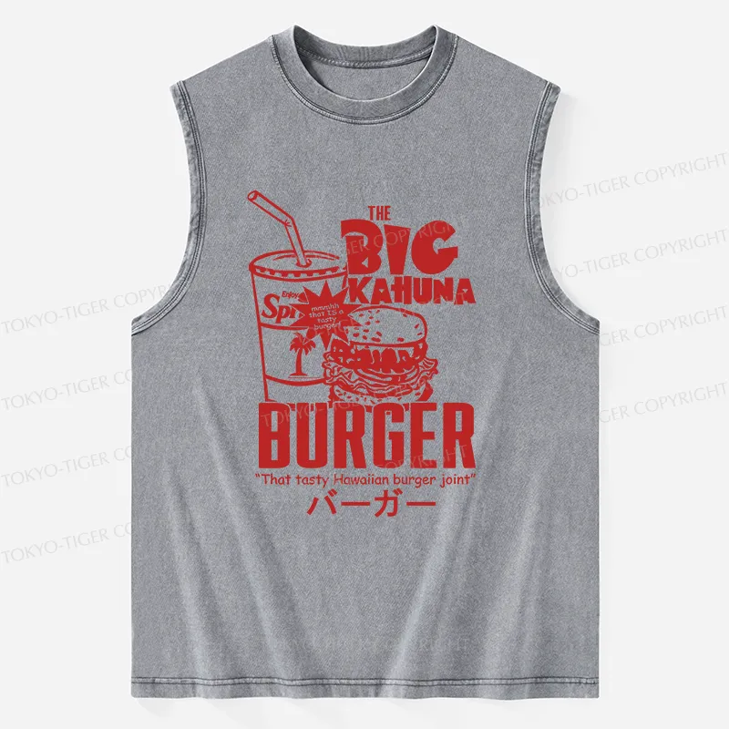 Tokyo-Tiger Tasty Hawaiian Burger Washed Tank