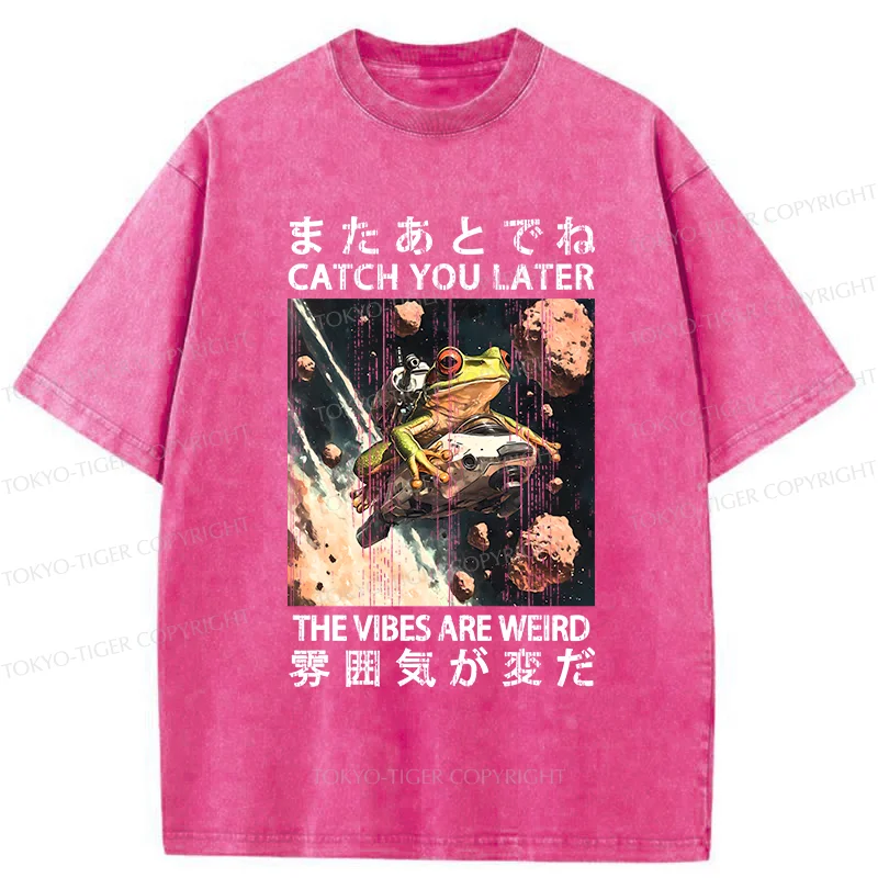Tokyo-Tiger Frog Astronaut Washed T-Shirt