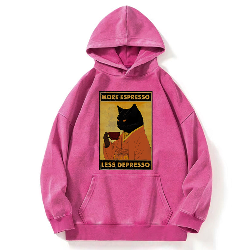 Tokyo-Tiger Increase Espresso Decrease Distress Washed Hoodie