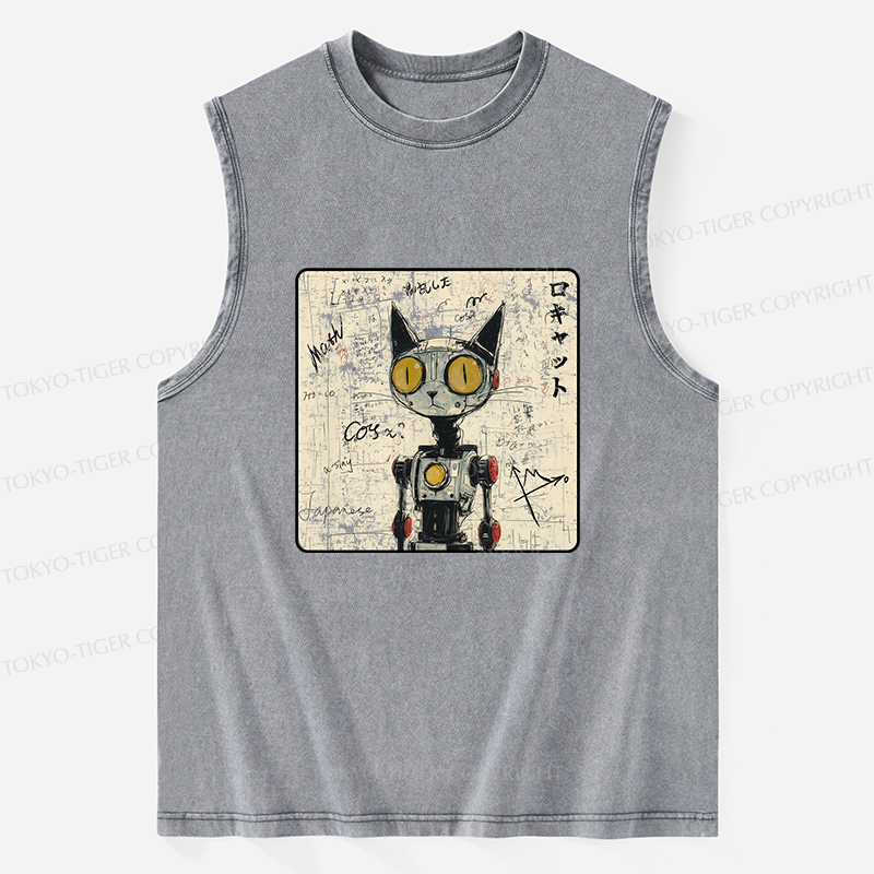 Tokyo-Tiger Robot Cat Washed Tank