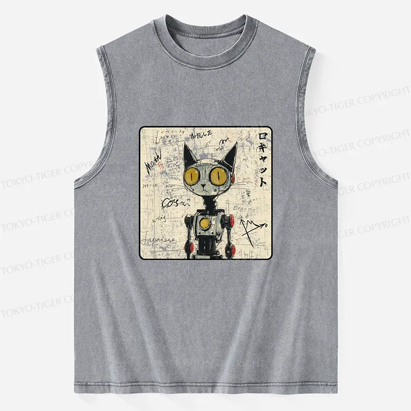Tokyo-Tiger Robot Cat Washed Tank