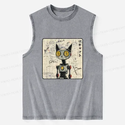 Tokyo-Tiger Robot Cat Washed Tank