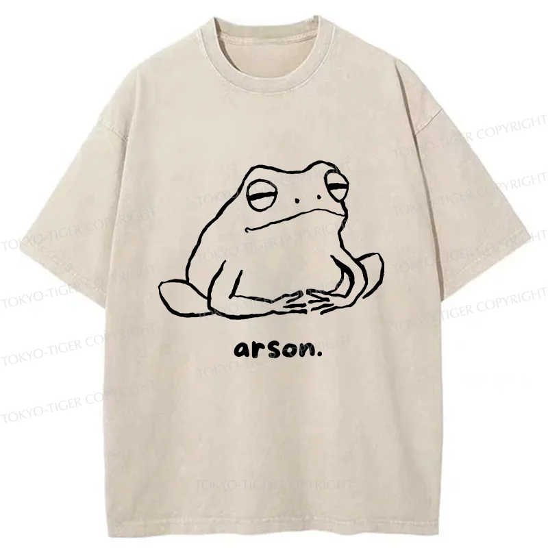 Tokyo-Tiger Japan Arsonist Frog Washed T-Shirt