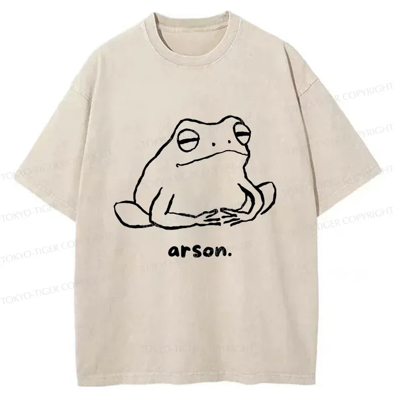 Tokyo-Tiger Japan Arsonist Frog Washed T-Shirt