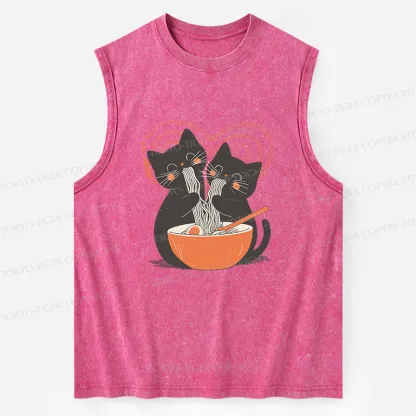 Tokyo-Tiger Let's Eat Ramen Together Washed Tank