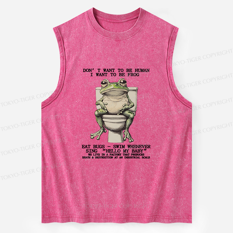 Tokyo-Tiger I Just Want To Be A Frog Washed Tank