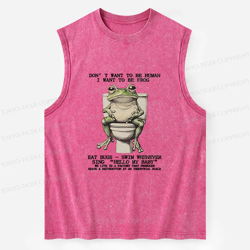 Tokyo-Tiger I Just Want To Be A Frog Washed Tank