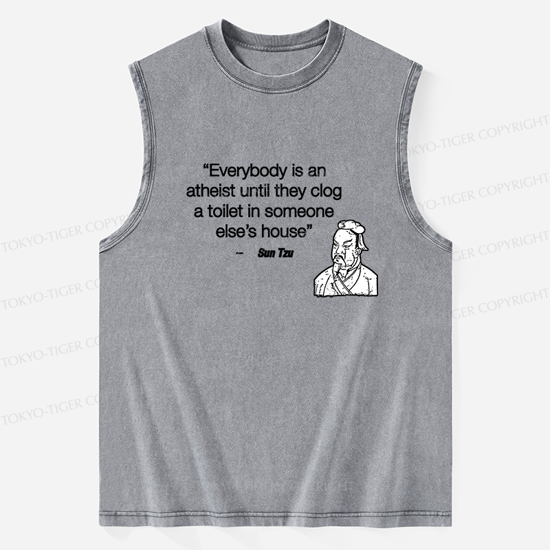 Tokyo-Tiger Funny Sun Tzu Saying Washed Tank