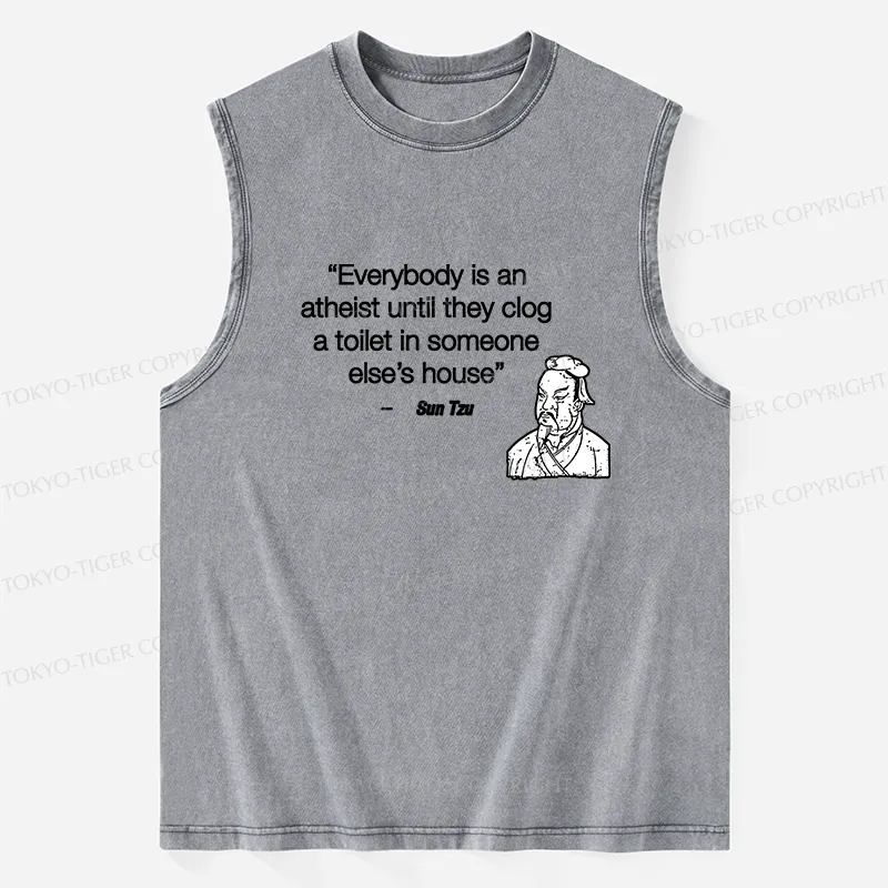 Tokyo-Tiger Funny Sun Tzu Saying Washed Tank