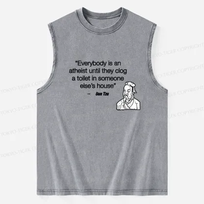 Tokyo-Tiger Funny Sun Tzu Saying Washed Tank