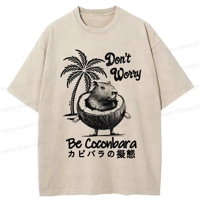 Tokyo-Tiger Don't Worry Be Coconbara Washed T-Shirt