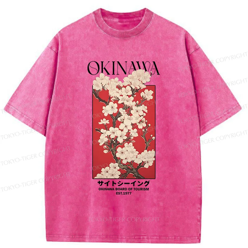 Tokyo-Tiger Okinawa Sakura Washed T-Shirt