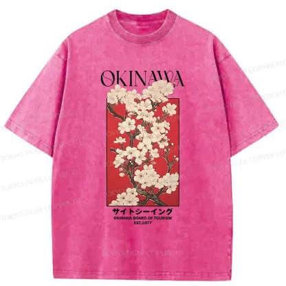 Tokyo-Tiger Okinawa Sakura Washed T-Shirt