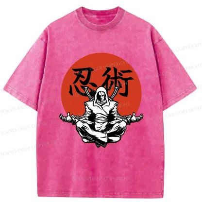 Tokyo-Tiger Japanese Ninjutsu Washed T-Shirt