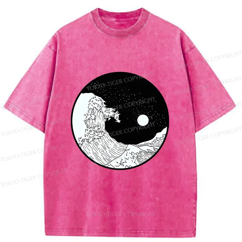 Tokyo-Tiger Tai Chi And Wave Washed T-Shirt