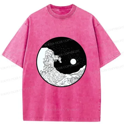 Tokyo-Tiger Tai Chi And Wave Washed T-Shirt